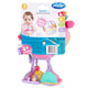 Jucarie din plus, Playgro, Stimuleaza dezvoltarea senzoriala, Utila pentru dentitie, Cu diverse forme si texturi, Cu margele si parti zornaitoare, 0 luni+, Unicorn Activity Rattle
