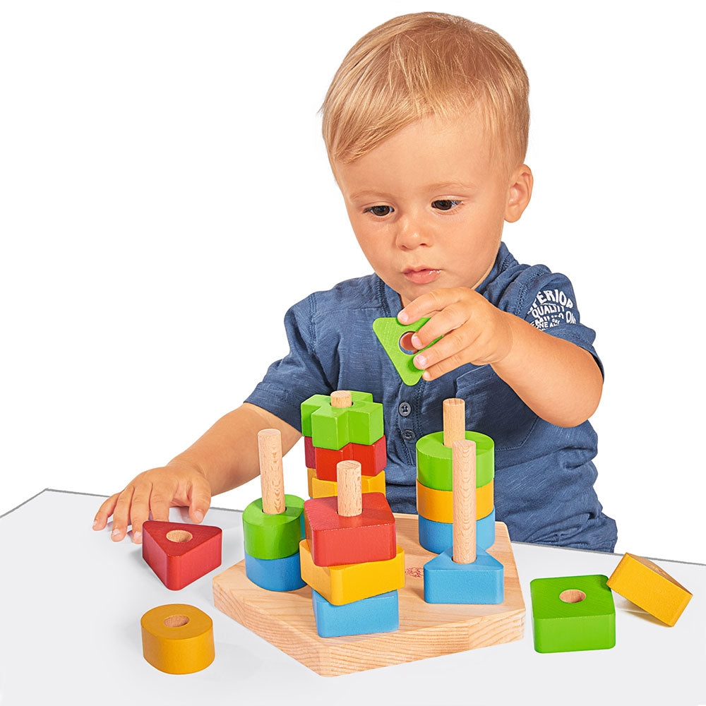 Jucarie din lemn Eichhorn Stacking Toy - gogobaby.ro