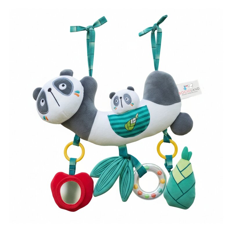 Jucarie pentru patut si carucior, Bocioland, Multifunctionala, Panda Bear
