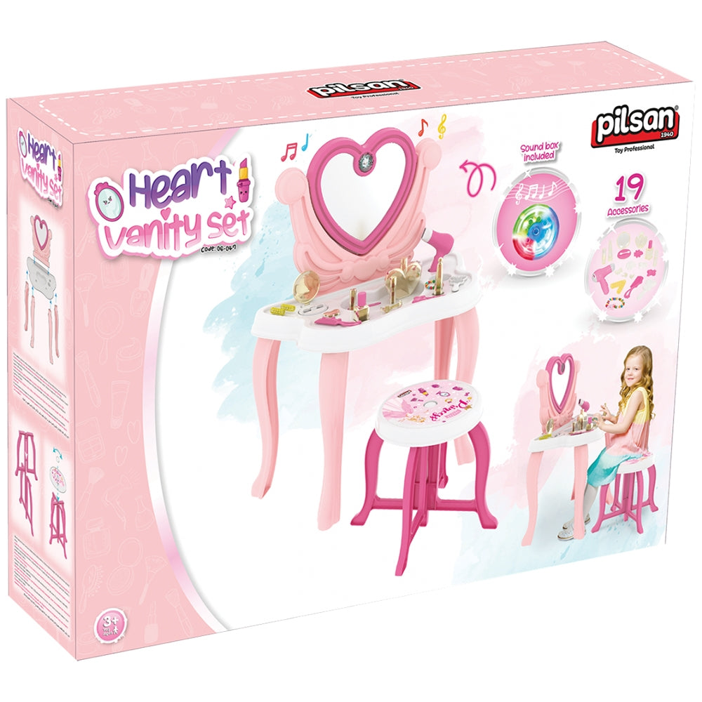 Jucarie Pilsan Masuta de machiaj Hearth pink - gogobaby.ro