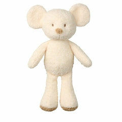 Jucarie plus bebelusi, Nattou, Cuddly Mouse, 24 cm, Material moale si pufos, Stimuleaza simtul tactil si motricitatea fina, Prieten de joaca si mangaiere, 0 luni+, Bej