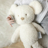 Jucarie plus bebelusi, Nattou, Cuddly Mouse, 24 cm, Material moale si pufos, Stimuleaza simtul tactil si motricitatea fina, Prieten de joaca si mangaiere, 0 luni+, Bej