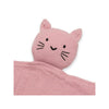 Jucarie textila, New Baby, Baby Cat, Pentru bebelusi, Moale, Din muselina, 100% bumbac,30x30 cm, Pink
