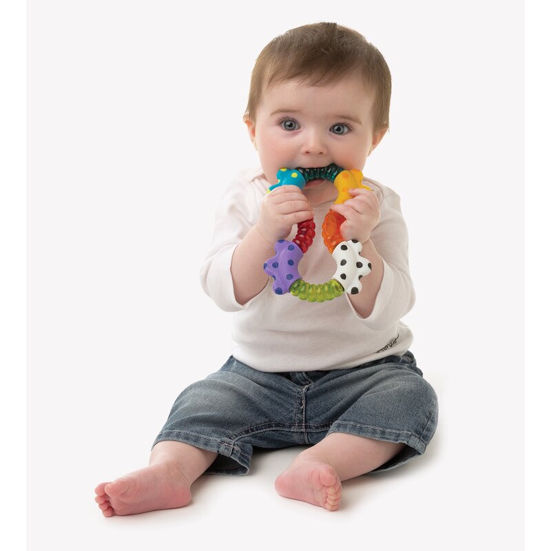 Jucarie zornaitoare, Playgro, Cu diferite texturi, Dimensiune mare, Click and twist Rattle - gogobaby.ro