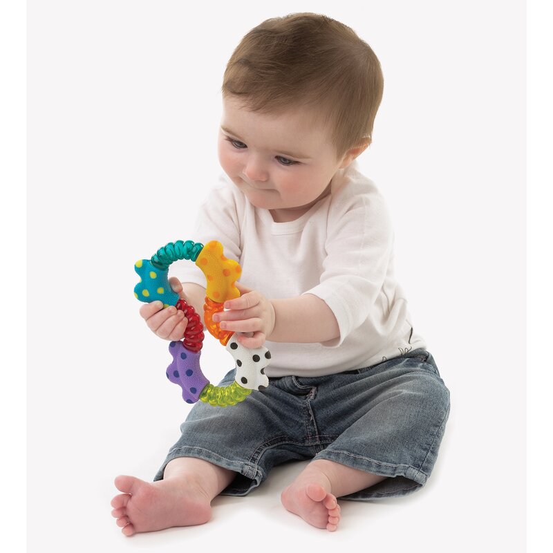 Jucarie zornaitoare, Playgro, Cu diferite texturi, Dimensiune mare, Click and twist Rattle - gogobaby.ro