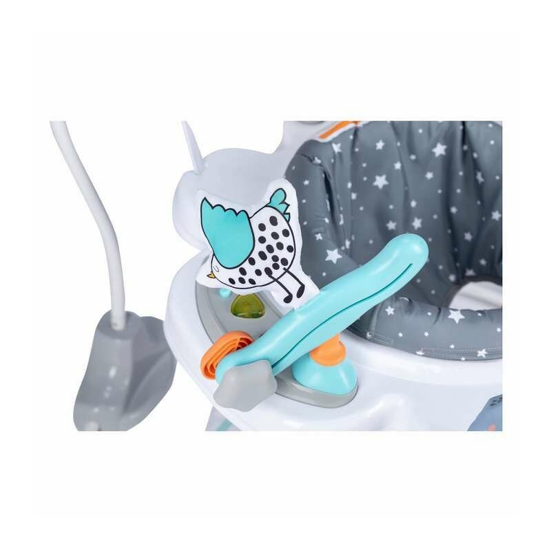 Jumper interactiv, FreeON, Jump&Play, Cu scaun rotativ la 360 grade, Reglabil pe inaltime, Cu melodii, lumini si jucarii, Conform cu standardul european de securitate EN 14036:2003, Multicolor - gogobaby.ro