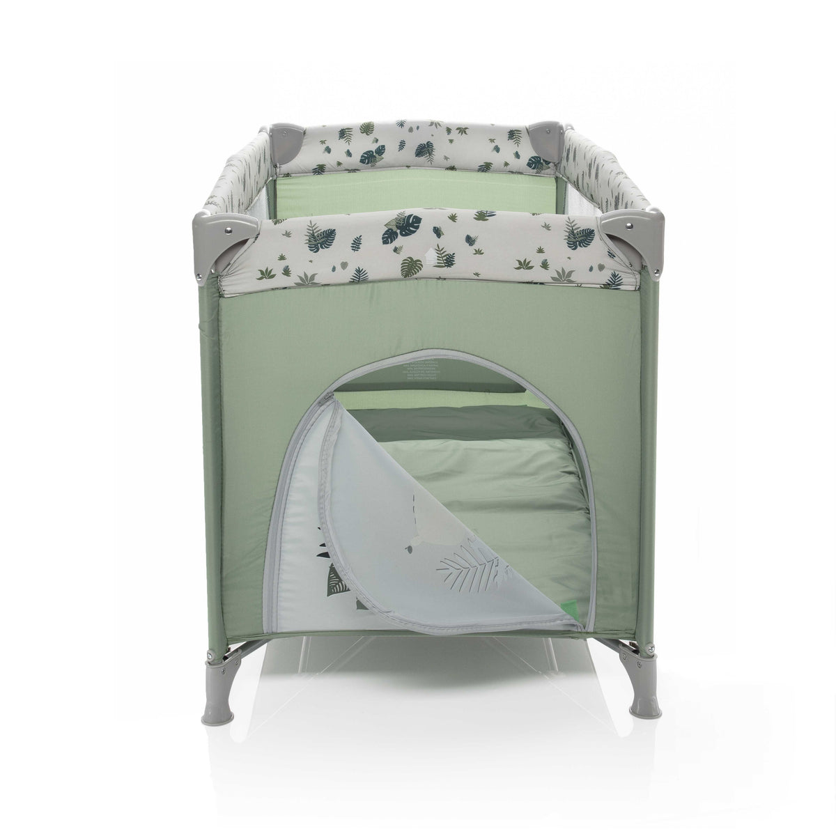 ZOPA - Patut pliant 1 nivel Caravan Jungle Green - gogobaby.ro