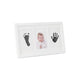 Kit rama foto tripla, Jane, Cu cerneala pentru manuta si piciorus, Non-toxic, White