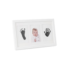 Kit rama foto tripla, Jane, Cu cerneala pentru manuta si piciorus, Non-toxic, White