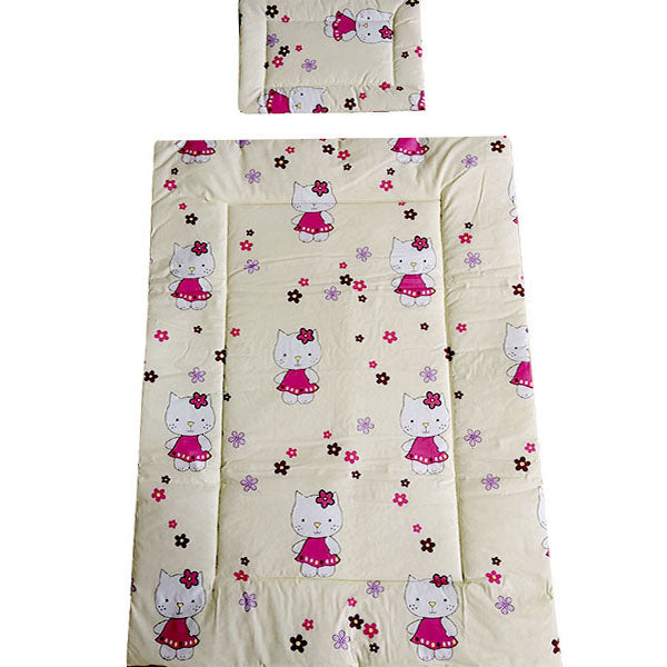 Lenjerie patut Hubners Kitty Floricele 5 piese crem - gogobaby.ro