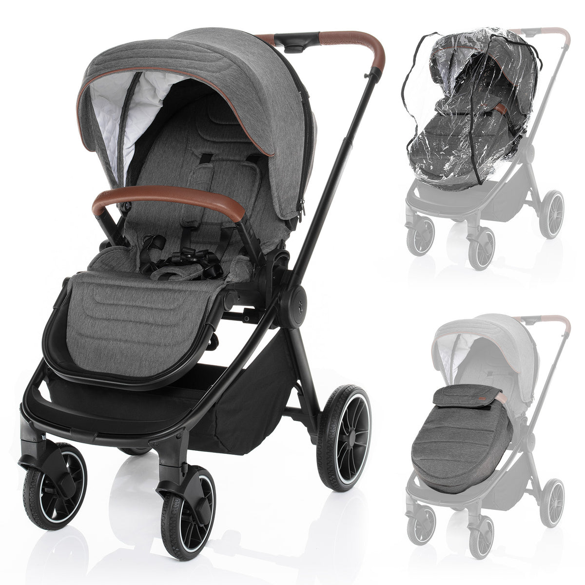 ZOPA - Carucior 2 in 1 Move Iron Grey/Black - gogobaby.ro