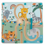 Labirint magnetic, Free2Play, Cu bile, Din lemn, Dezvolta abilitatile motorii, Stimuleaza concentrarea si rabdarea, 22,5x22x5 cm, 36 luni+, Multicolor