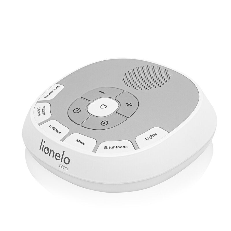 Lampa de veghe, Lionelo, BabyNap, 2 in 1, Wireless, Cu sunete si melodii de leagan, Cu 11 culori si 3 niveluri de luminozitate, Cu functie de redare si inregistrare batai inima, Alb - gogobaby.ro