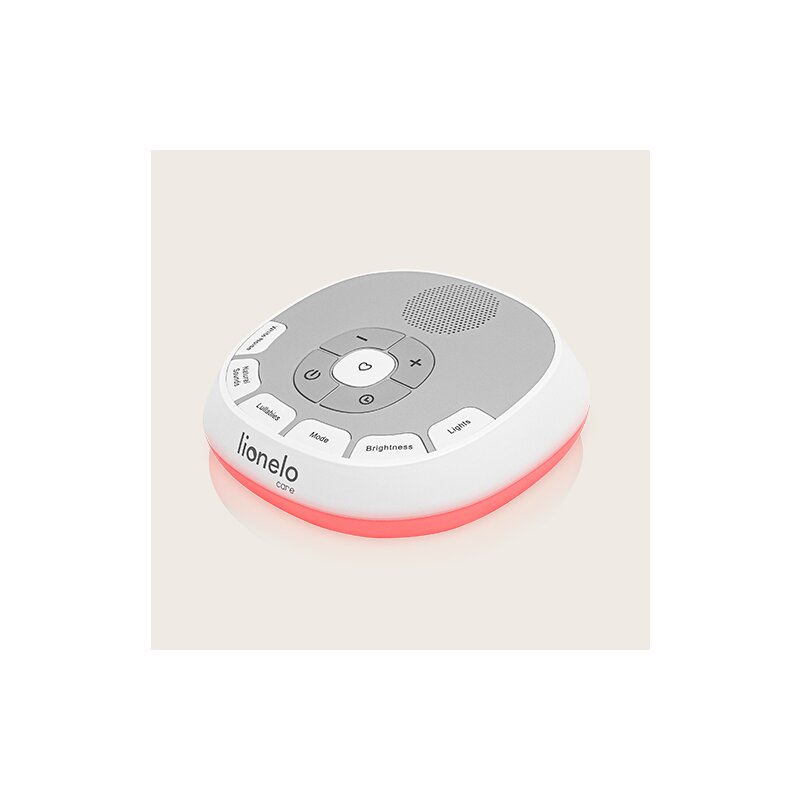 Lampa de veghe, Lionelo, BabyNap, 2 in 1, Wireless, Cu sunete si melodii de leagan, Cu 11 culori si 3 niveluri de luminozitate, Cu functie de redare si inregistrare batai inima, Alb - gogobaby.ro