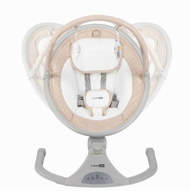 Leagan balansoar, FreeOn, Elite, Cu 12 melodii, 5 viteze de balansare si 3 pozitii de reglare a spatarului, Beige