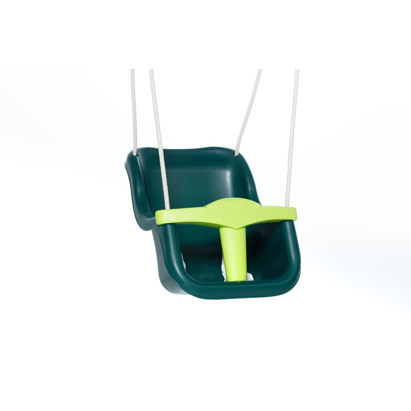 Leagan, Dice, Cu bara in forma de T, Cu sfoara impletita, Ajustabil pe inaltime pana la 250 cm, Include curea de siguranta, 9-36 luni, Dark Green - gogobaby.ro