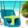 Leagan, Dice, Cu bara in forma de T, Cu sfoara impletita, Ajustabil pe inaltime pana la 250 cm, Include curea de siguranta, 9-36 luni, Turquoise/Lime
