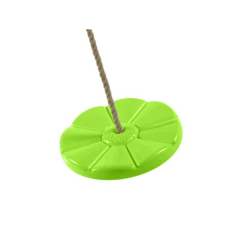 Leagan, Dice, Monkey Swing, Rotund, Cu franghie PP, Cu inaltime reglabila pana la 240 cm, 3 ani+, Limegreen - gogobaby.ro