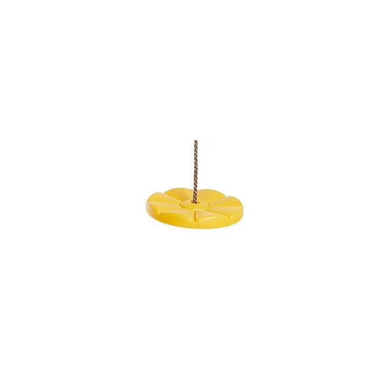 Leagan, Dice, Monkey Swing, Rotund, Cu franghie PP, Cu inaltime reglabila pana la 240 cm, 3 ani+, Yellow