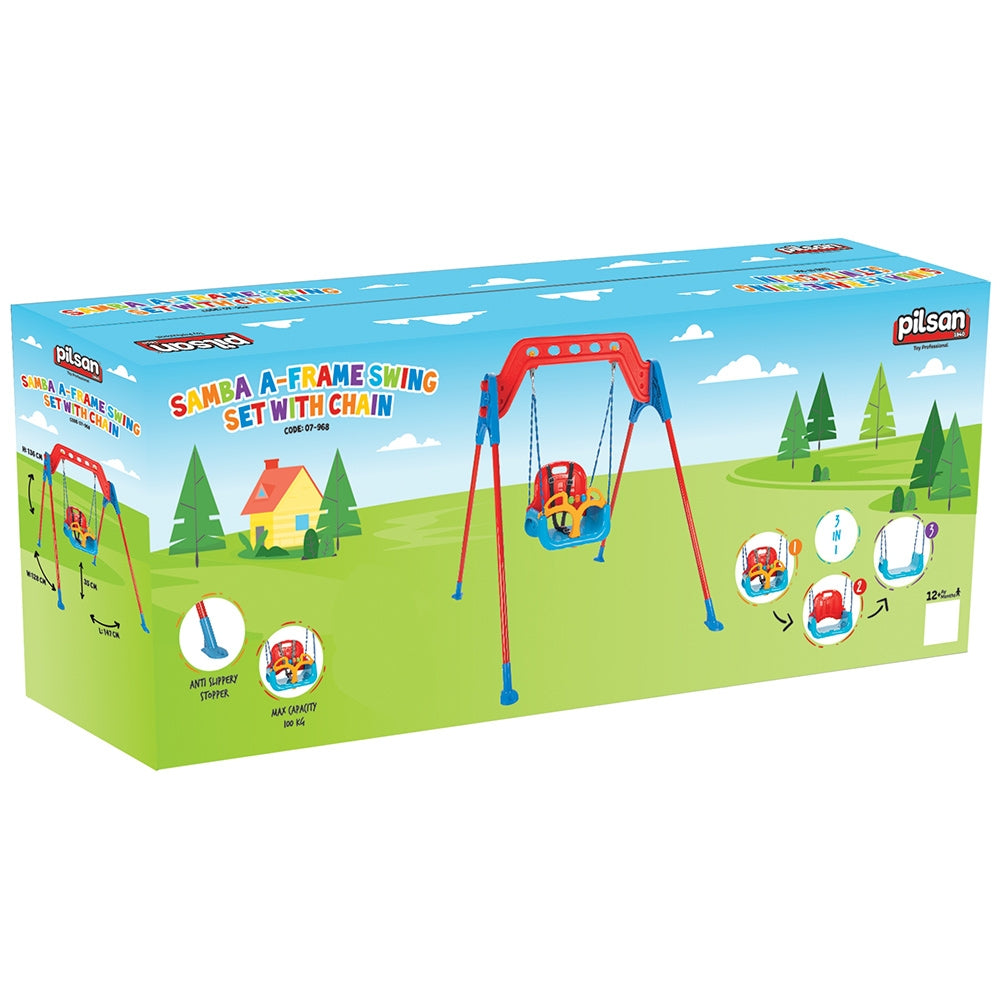 Leagan pentru copii Pilsan Samba A-Frame Swing cu cadru metalic - gogobaby.ro