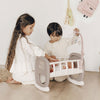 Leagan pentru papusa Smoby Baby Nurse maro cu carusel
