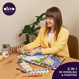 Set pictura si modelare 3D cu argila usoara, 30*40 cm - Lemon weekend