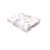 Lenjerie patut cu 3 piese, MimiNu, Cu cearceaf 120x60 cm, Din bumbac certificat Oeko Tex Standard 100, Cu paturica si pernuta, Sweet Deer Pink