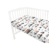 Lenjerie patut cu 3 piese, MimiNu, Cu cearceaf 120x60 cm, Din bumbac certificat Oeko Tex Standard 100, Cu pilota si husa pilota, 135x100 cm, Design, Cars Grey