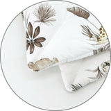 Lenjerie patut cu 5 piese, MimiNu, Cu cearceaf 120x60 cm, Pilota, Pernuta, 2 aparatori, Din bumbac certificat Oeko Tex Standard 100, Savanna