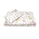 Lenjerie patut cu 5 piese, MimiNu, Cu cearceaf 120x60 cm, Pilota, Pernuta, 2 aparatori, Din bumbac certificat Oeko Tex Standard 100, Sweet Deer Pink