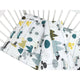 Lenjerie patut cu 3 piese, MimiNu, Cu cearceaf 120x60 cm, Pilota, Pernuta, Din bumbac certificat Oeko Tex Standard 100, Childrens Journey Grey