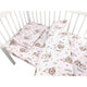 Lenjerie patut cu 3 piese, MimiNu, Cu cearceaf 120x60 cm, Pilota, Pernuta, Din bumbac certificat Oeko Tex Standard 100, Design, Little Ballerina Pink