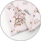 Lenjerie patut cu 3 piese, MimiNu, Cu cearceaf 120x60 cm, Pilota, Pernuta, Din bumbac certificat Oeko Tex Standard 100, Design, Little Ballerina Pink