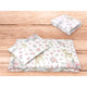 Lenjerie patut cu 3 piese, MimiNu, Cu cearceaf 120x60 cm, Pilota, Pernuta, Din bumbac certificat Oeko Tex Standard 100, Sweet Deer Pink