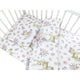 Lenjerie patut cu 3 piese, MimiNu, Cu cearceaf 120x60 cm, Pilota, Pernuta, Din bumbac certificat Oeko Tex Standard 100, Sweet Deer Pink