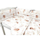 Lenjerie patut cu 3 piese, MimiNu, Pentru patut 120x60 cm, Cu protectie laterala, Din bumbac certificat Oeko Tex Standard 100, Fairy