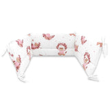 Lenjerie patut cu 3 piese, MimiNu, Pentru patut 120x60 cm, Cu protectie laterala, Din bumbac, Din bumbac certificat Oeko Tex Standard 100, Design, Betty