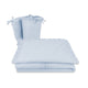 Lenjerie patut cu 3 piese, MimiNu, Pentru patut 120x60 cm, Cu volanase, Cu protectie laterala, Din bumbac certificat Oeko Tex Standard 100, Colectia Royal, Blue