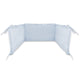 Lenjerie patut cu 3 piese, MimiNu, Pentru patut 120x60 cm, Cu volanase, Cu protectie laterala, Din bumbac certificat Oeko Tex Standard 100, Colectia Royal, Blue