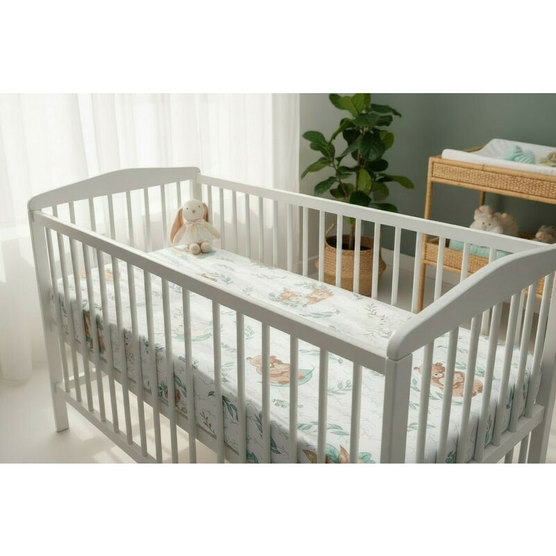 Lenjerie patut cu 5 piese, MimiNu, Cu cearceaf 120x60 cm, Pilota, Pernuta, 2 aparatori, Din bumbac certificat Oeko Tex Standard 100, Lulu Natural