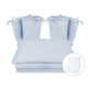 Lenjerie patut cu 6 piese, MimiNu, Pentru patut 120x60 cm, Cu volanase, Cu pilota si perna, Cu doua aparatori laterale, Din bumbac certificat Oeko Tex Standard 100, Colectia Royal, Blue
