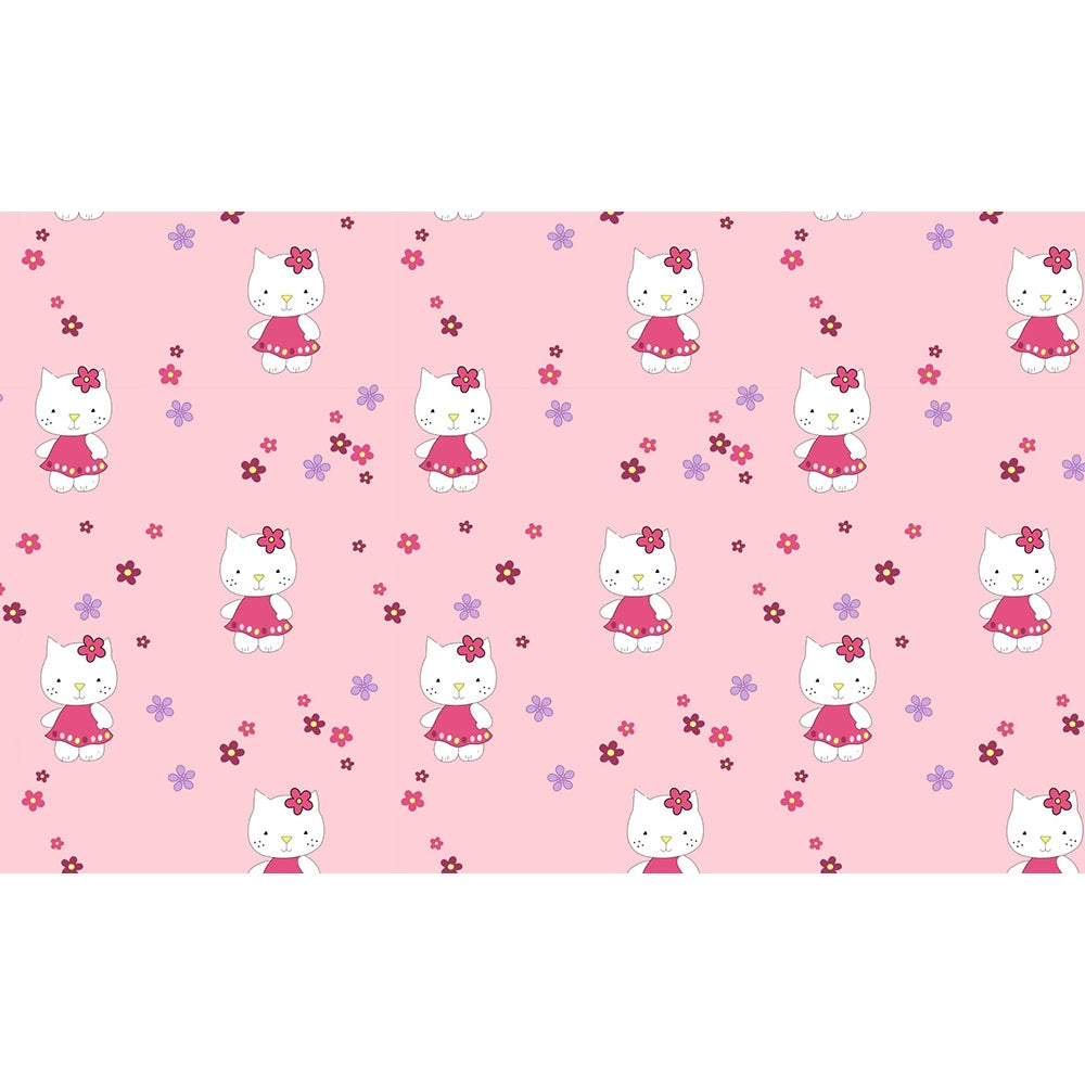 Lenjerie patut Hubners Kitty Floricele 5 piese roz - gogobaby.ro