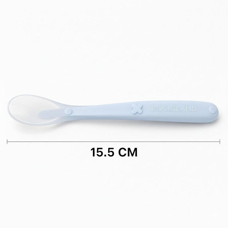 Lingurita, Bocioland, Din silicon, 6 luni+, Blue