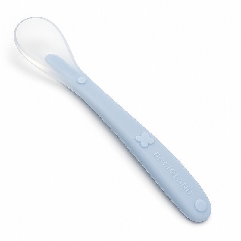 Lingurita, Bocioland, Din silicon, 6 luni+, Blue