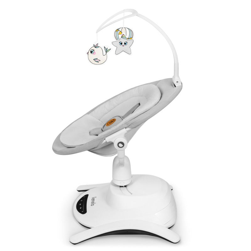 Balansoar, Lionelo, Bella, Multifunctional, Electric, Scaun reglabil, Ecran tactil si telecomanda, 6 miscari unice, 5 viteze, Cu melodii, Gri - gogobaby.ro