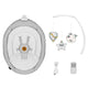 Balansoar, Lionelo, Bella, Multifunctional, Electric, Scaun reglabil, Ecran tactil si telecomanda, 6 miscari unice, 5 viteze, Cu melodii, Gri