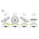Balansoar, Lionelo, Bella, Multifunctional, Electric, Scaun reglabil, Ecran tactil si telecomanda, 6 miscari unice, 5 viteze, Cu melodii, Gri