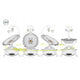 Balansoar, Lionelo, Bella, Multifunctional, Electric, Scaun reglabil, Ecran tactil si telecomanda, 6 miscari unice, 5 viteze, Cu melodii, Gri