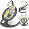 Balansoar si sezlong, Lionelo, Ralf, 2 in 1, Electric, Cu telecomanda si cablu USB, Cu miscare laterala de balansare si 5 niveluri diferite de viteza, Cu 12 melodii, Gri