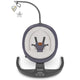 Balansoar si sezlong, Lionelo, Ralf, 2 in 1, Electric, Cu telecomanda si cablu USB, Cu miscare laterala de balansare si 5 niveluri diferite de viteza, Cu 12 melodii, Gri Grafit
